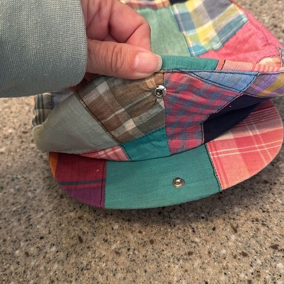 BRONER Vintage Union Made Madras Flat Cap Newsboy Cabbie Hat - Picture 7 of 8